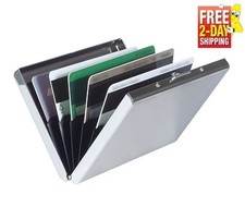 Stainless Steel RFID Blocking Credit Card ID Holder Men Slim Money Travel Wallet