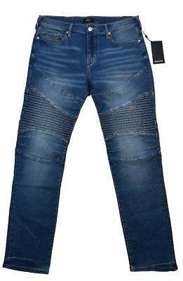 TRUE RELIGION Rocco Moto Relaxed Skinny Jeans Men's Size 32 W32