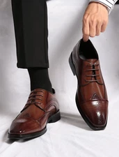 Zapatos de Hombres Casuales Formales Calzado Elegante Masculino Mocasin Marrón