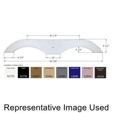 Icon 01776 RV Trailer Camper Tandem Fender Skirt Black For Crossroads/Dutchmen