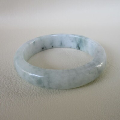 Natural genuine Burmese jade jadeite bangle bracelet id 58.7mm & 14.5mm width