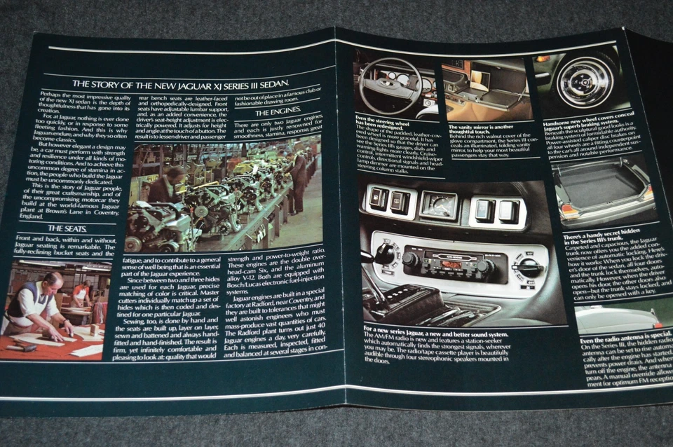 Jaguar XJ12 1980 SERIE III ORIGINAL DISTRIBUIDOR PÓSTER ANUNCIO DESPLEGABLE Foto 4 de 4
