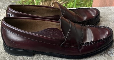 G.H. Bass & Co. Sz 11D Burgundy Leather Moc Toe Slip On Penny Loafer Mens Shoes G.H. Bass & Co. Sz 11D Burgundy Leather Moc Toe Slip On  main image 4