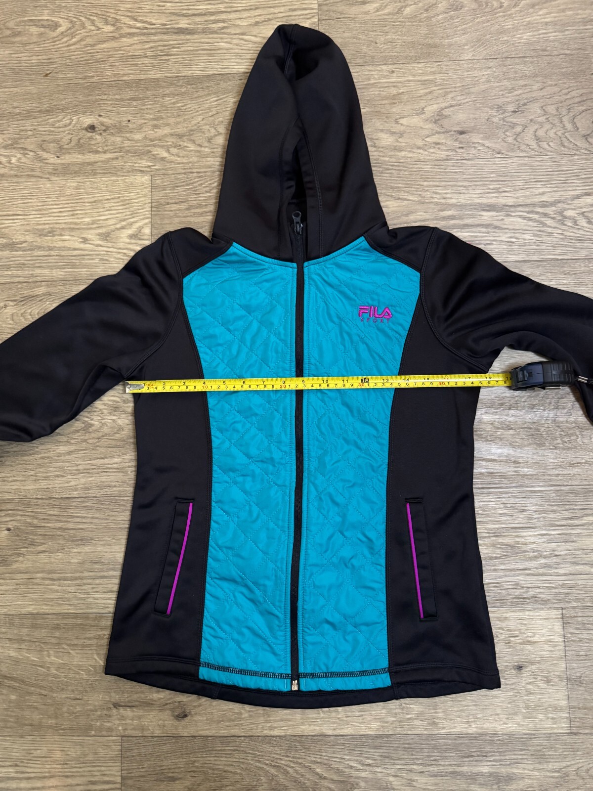 Giacca donna Fila Sport zip XL blu nero full zip leggera sportiva