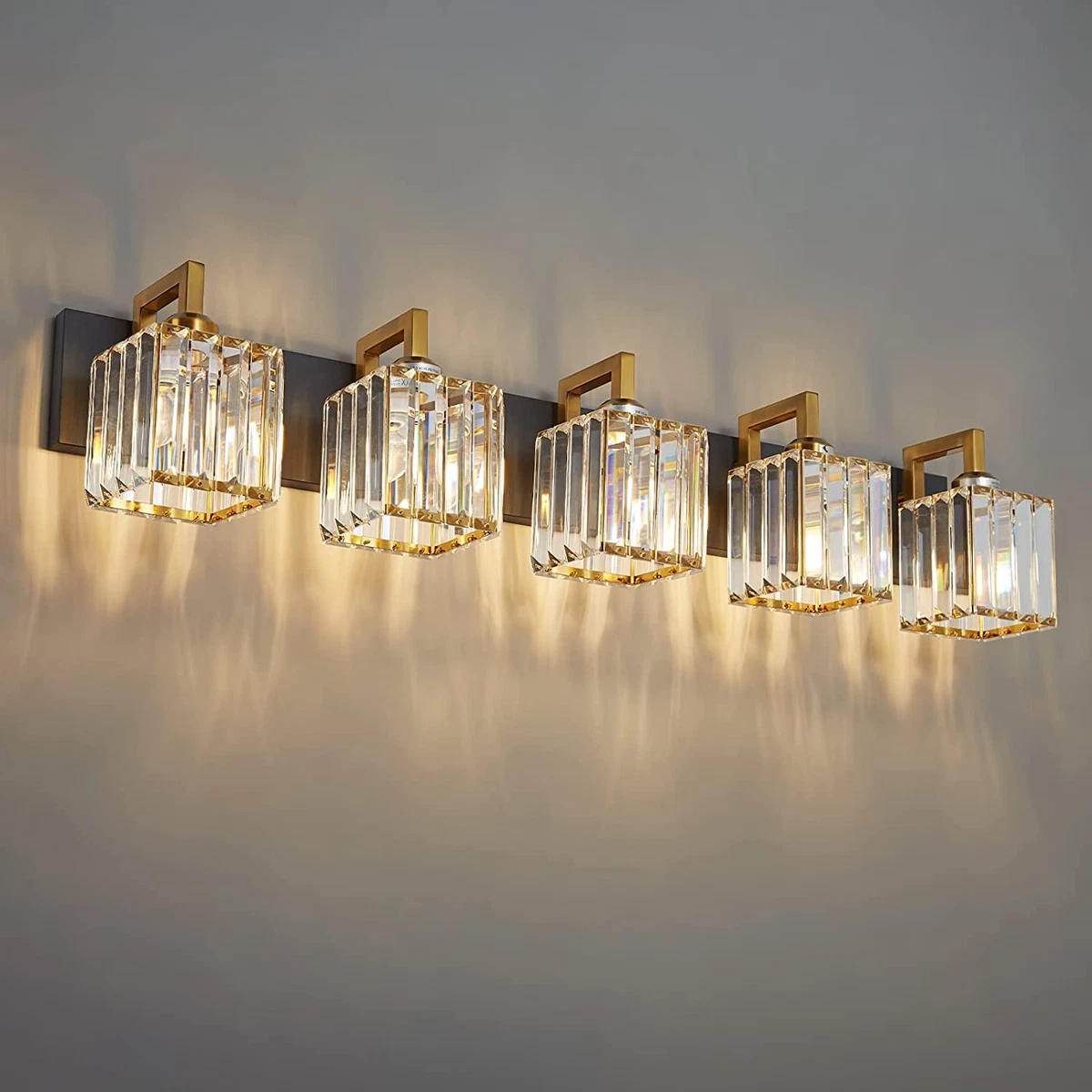 Gold and silver vanity lights deals