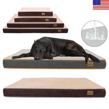 Deluxe Cushion Dog Bed Waterproof Pet Thick Lounger Platform Crate Foam Washable