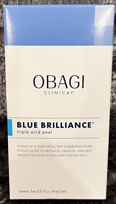 Obagi Clinical Blue Brilliance Triple Acid Peel 4 ( 0.27fl.oz. ) (8ml) Vials 