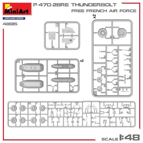 P-47D-28RE Thunderbolt 'Free French Air Force' - MiniArt 48015 skala 1 - Foto 7 di 10