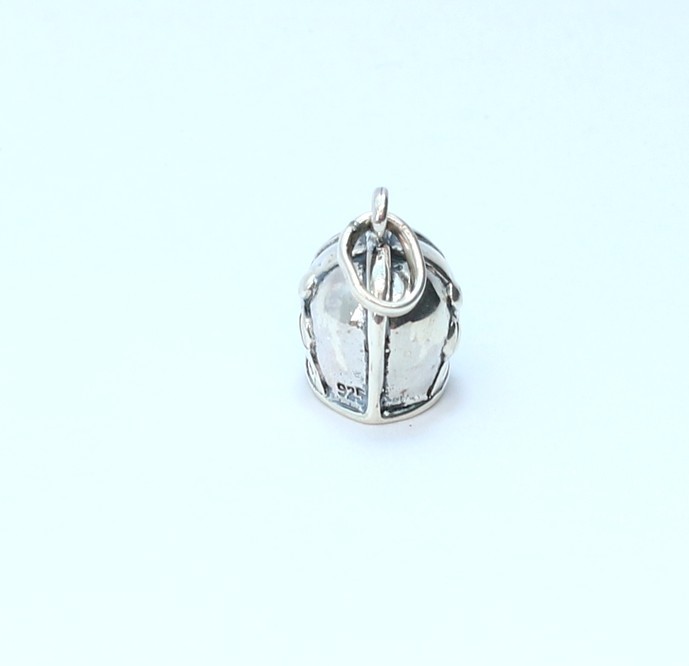 Pendentif Casque De Pompier En Argent 925 Massif – Avec Chaîne Et Boîte écrin – Cadeau Idéal