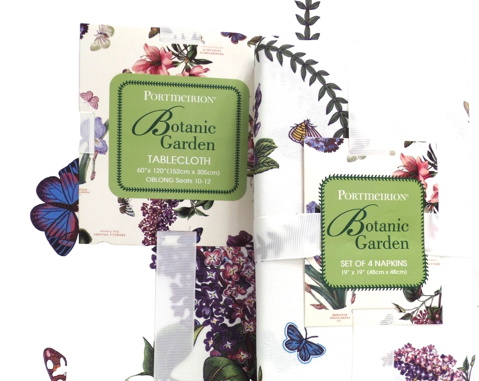 Portmeirion Botanic Garden 60" x 120" Rectangular Tablecloth Napkin Set of 4 - Image 2 of 2
