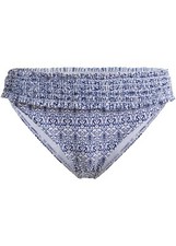 Bikinihose Gr. 44 Weiß Mitternachtsblau Graphisch Damen Bade-Hose Pants Neu