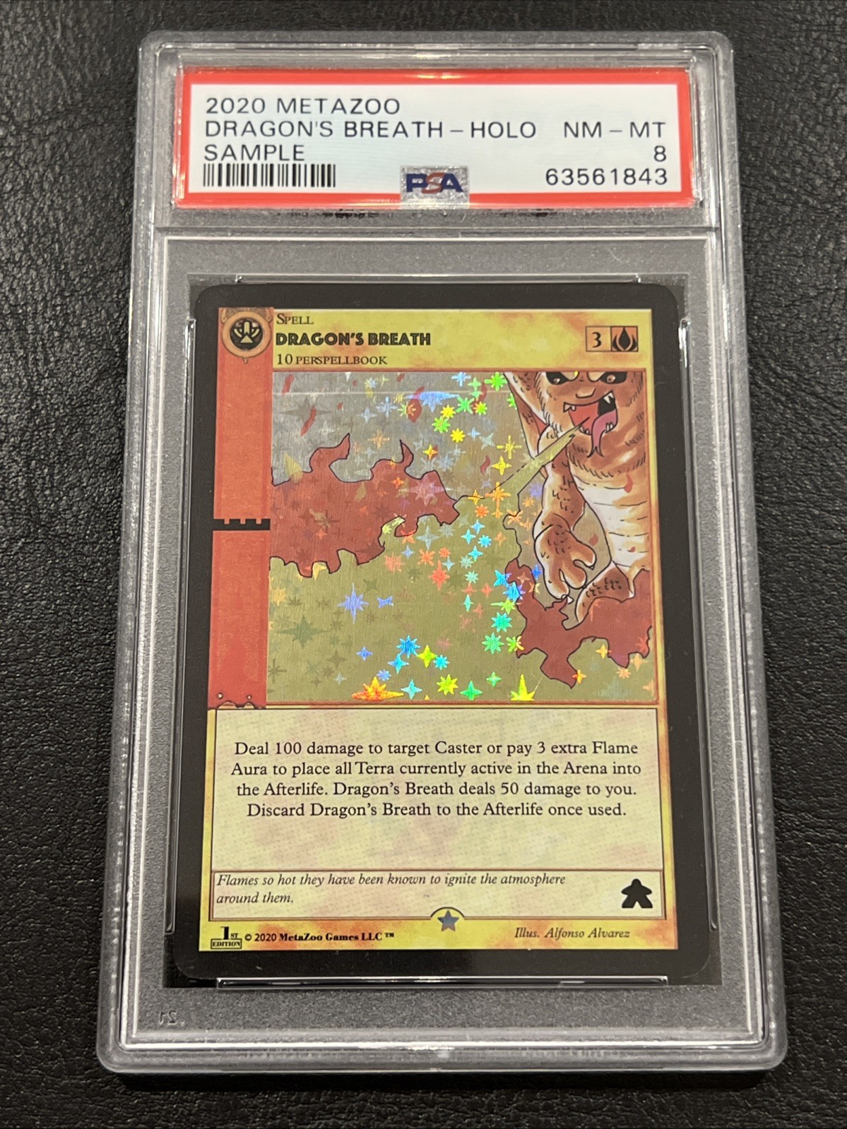 2020 Metazoo Sample Dragon’s Breath Full Holo PSA 8 NM-MINT