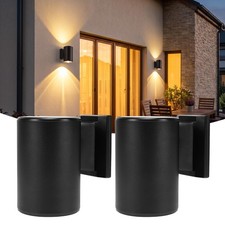 Solar Wall Lights Outdoor Waterproof, Up Down Wall Sconces, 2 Pack