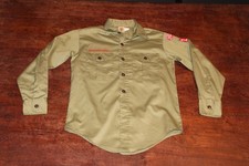 Boy Scouts of America BSA Youth Shirt Medium  No Size Green Vintage
