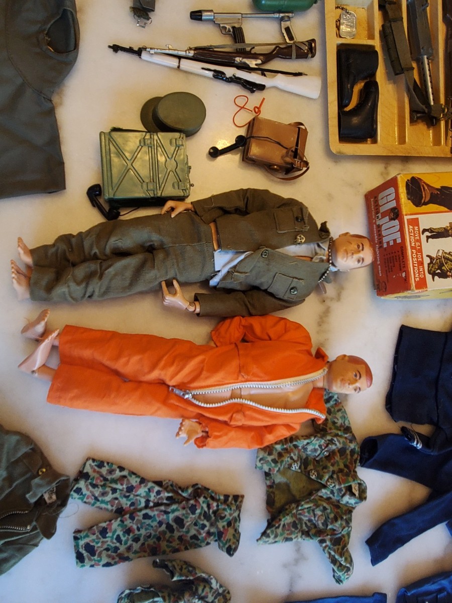 希少　ビンテージ1964年製GI JOE 2体セット 装飾品多数 Vintage 1964 GI Joe Lot 2 Action Figures, Clothing, Accessories