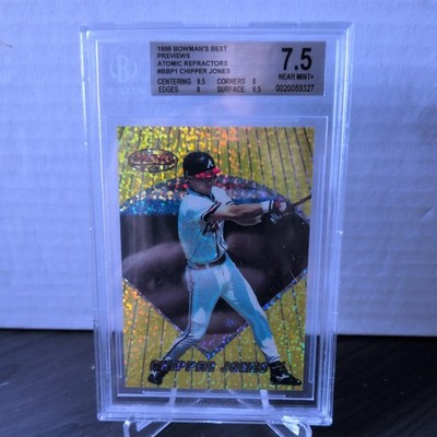 1996 Bowman's Best - Previews Chipper Jones #BBP 1 Atomic Refractor