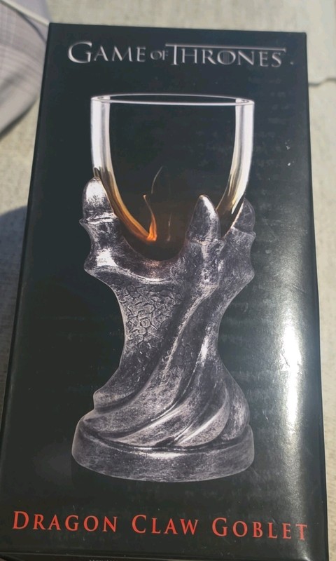 2014 Game of Thrones Dragon Claw Goblet Official HBO Licensed Chalice Medieval