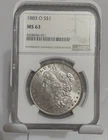 1883-O $1 Morgan Silver Dollar MS63   NGC 4308656-021