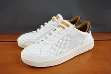 Allen Edmonds Oliver Mens 10.5 EEE White Leather Low Top Casual Sneakers Shoes
