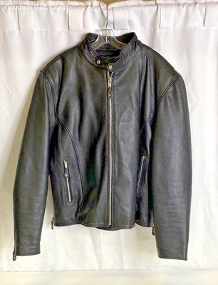 Mens 3X FMC Black Leather Coat/Jacket c desc for measurements