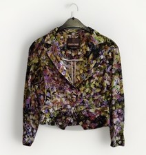 Roberto Cavalli Women Jacket Blazer Multicolor Viscosa Size 42 XS