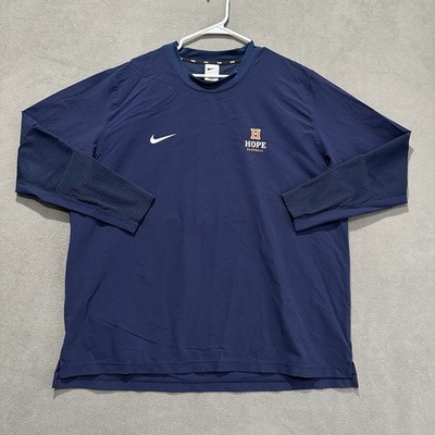 Hope College Nike Jacket Mens XL Pullover Baseball Warmup NCAA Dri Fit Stretch