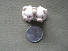 2 Minature Piggies Sitting Side by Side Figurine — photo 7