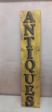 RUSTIC PAINTED ANTIQUES SIGN SHOP DISPLAY MANCAVE DECOR VINTAGE RETRO QUIRKY 