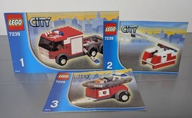 LEGO 7239 Ladder Fire Truck City Minifigs New