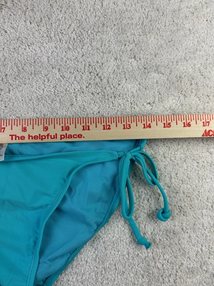 Parte inferior de bikini azul marino antiguo para mujer corbata lateral azul medio natación ropa de playa nailon spandex Foto 2 de 4