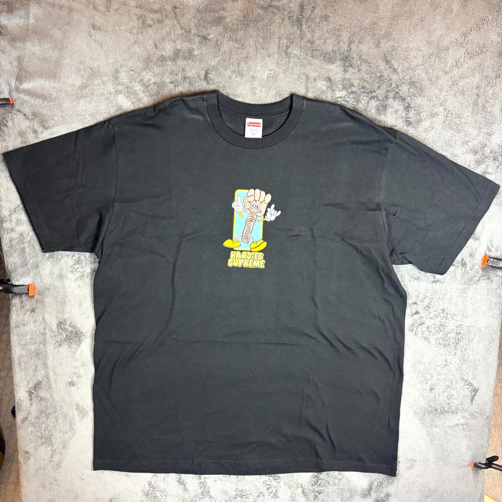 Supreme Hardies Bolt Tee 2XL Black Hardies Hardware Graphic T-Shirt Mens New thumbnail 2