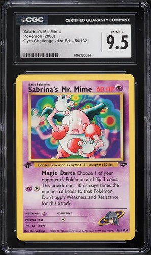 Sabrina's Mr. Mime (1st Edition) graded CGC 9.5 for sale on eBay