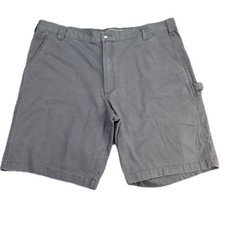 Carhartt Utility Work Shorts Mens 42 Grey Rugged Flex Relaxed Fit BS3652-M