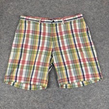 Vintage Polo Ralph Lauren Prospect Shorts 9" Plaid Pockets Cotton Mens 38