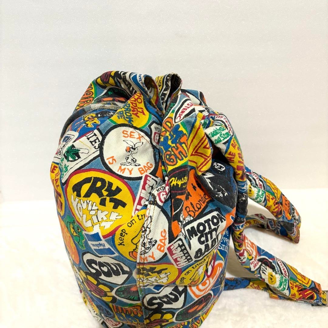 Hysteric Glamour Patchwork Logo Drawstring Backpa… - image 8