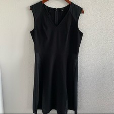 Ann Taylor Textured Panel Black Dress Career Professional Office Event Cocktail