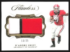 2020 Panini Flawless Collegiate Rookie Patches 13/25 D'Andre Swift #12 JM9