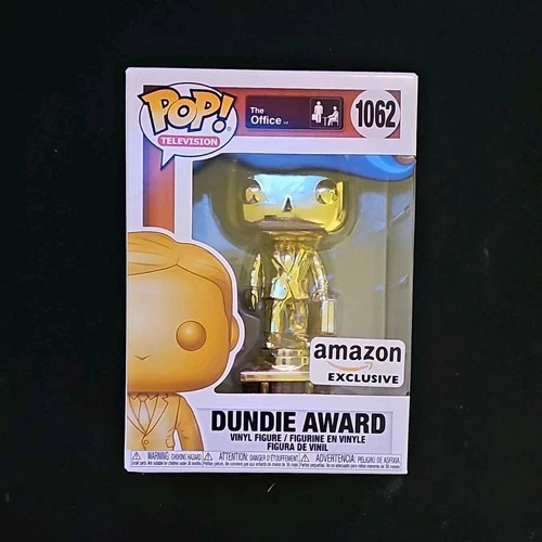 Funko Pop! The Office Dundie Award #1062 Amazon Exclusive Chrome Vinyl Figure
