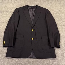 Brooks Brothers Brooksease Blazer Mens 45L Navy Wool Loro Piana USA Heritage
