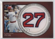 2012 Topps Manufactured Retired Number Carlton Fisk (Red Sox; 27) Patch HOF