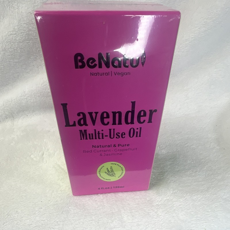 BeNatu Lavender Massage Oil, Natural Vegan Multi-Use, 4 fl oz
