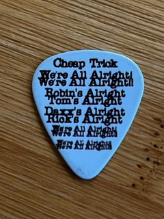 Cheap Trick Guitar Pick We’re All Alright Signature Blue