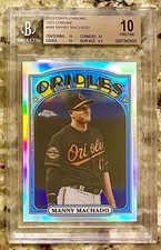 2013 POP 1 MANNY MACHADO ROOKIE RC TOPPS CHROME 1972 CHROME #MM BGS 10 PRISTINE!