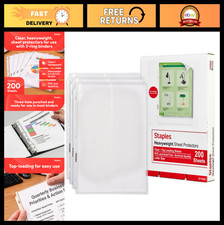 Heavyweight Clear Sheet Protectors 8.5" x 11" - 3-Hole Punched, Archival Safe, 2