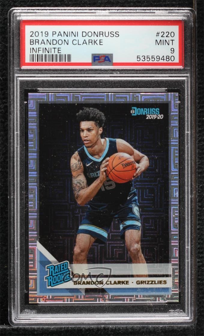 2019 Panini Donruss Rated Infinite Brandon Clarke #220 PSA 9 MINT Rookie RC vv7