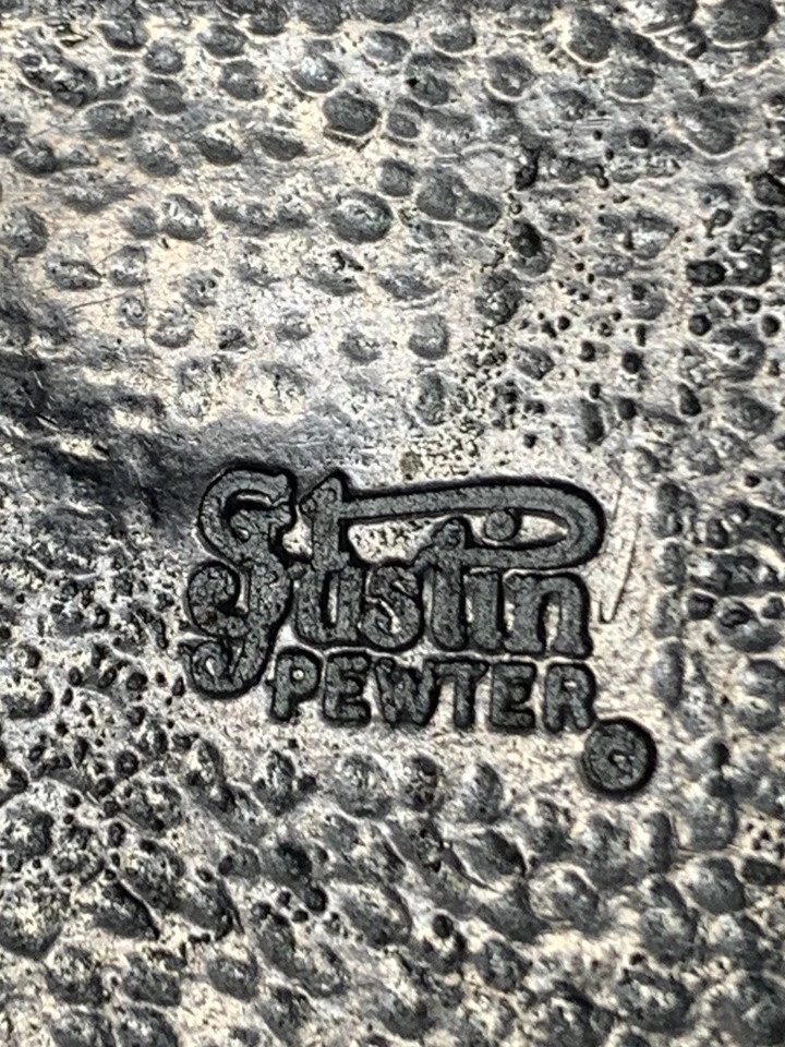 St Justin VTG Pewter Celtic Wheel Brooch Purple Stone in Centre 2” Ireland R5 - Image 3 of 4