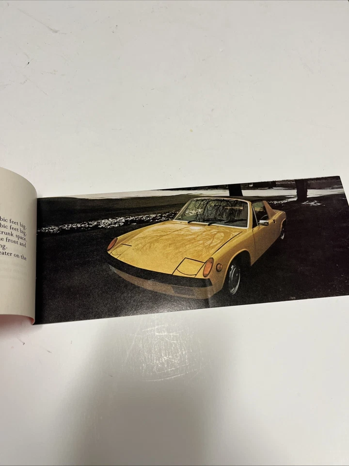 Catálogo de folleto de venta de autos vintage Porsche 1971 original 914 914/6 911T 911E 911 Foto 2 de 4