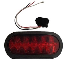  1 Trailer Truck LED Sealed RED 6" Oval Stop/Turn/Tail Light