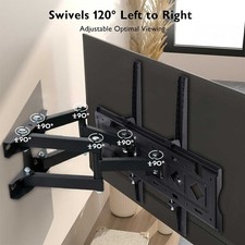 TV Wall Bracket Mount Swivel Tilt for 32 40 50 55 65 75 80 Inch TVs Full Motion