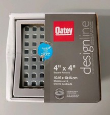 Oatey 4" x 4" Stainless Steel Square Pattern Shower Drain